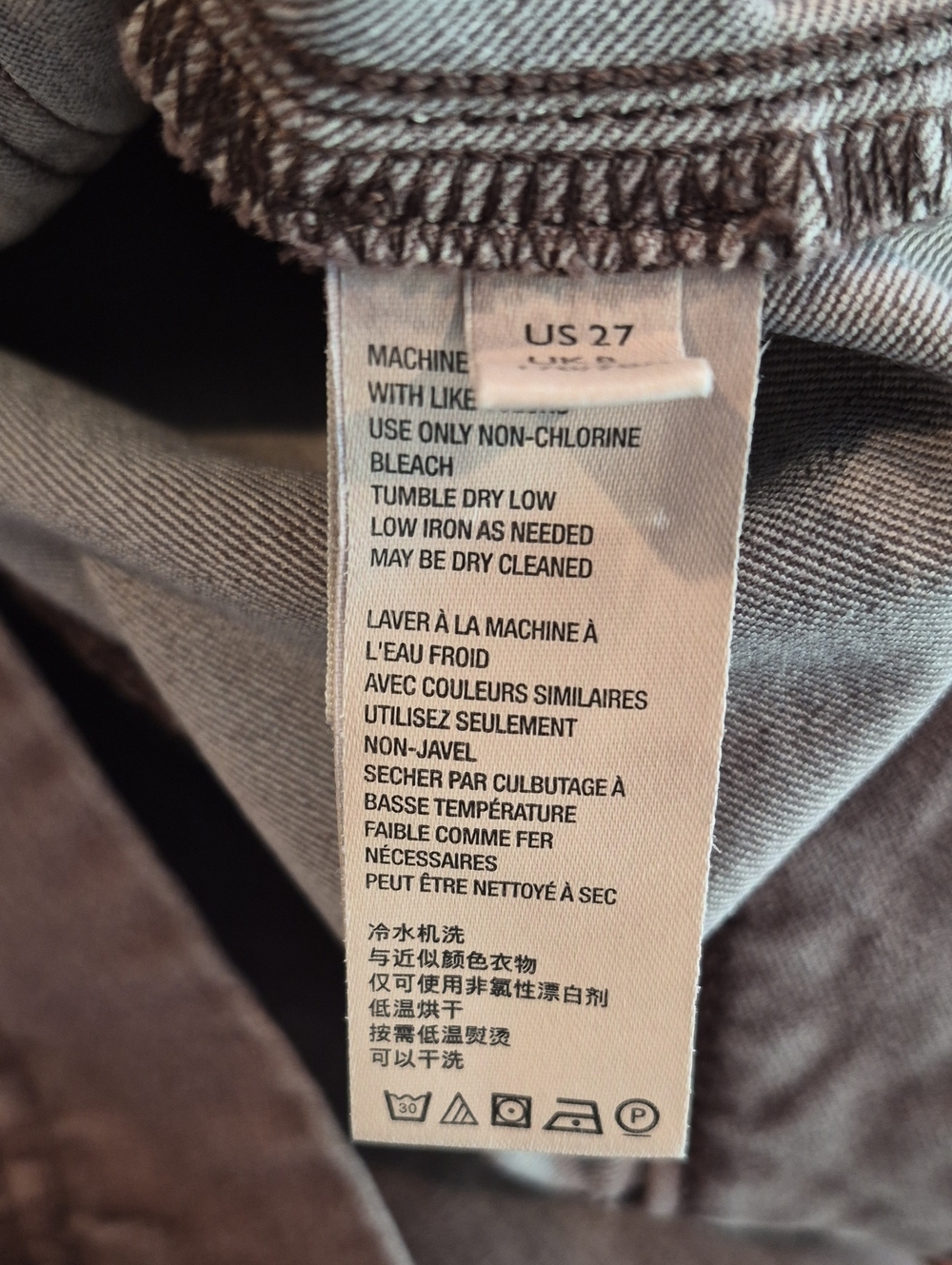 We the Free Grayish Purple High Rise Bell Bottom Flared Jeans, Size 27 - Picture 8 of 13